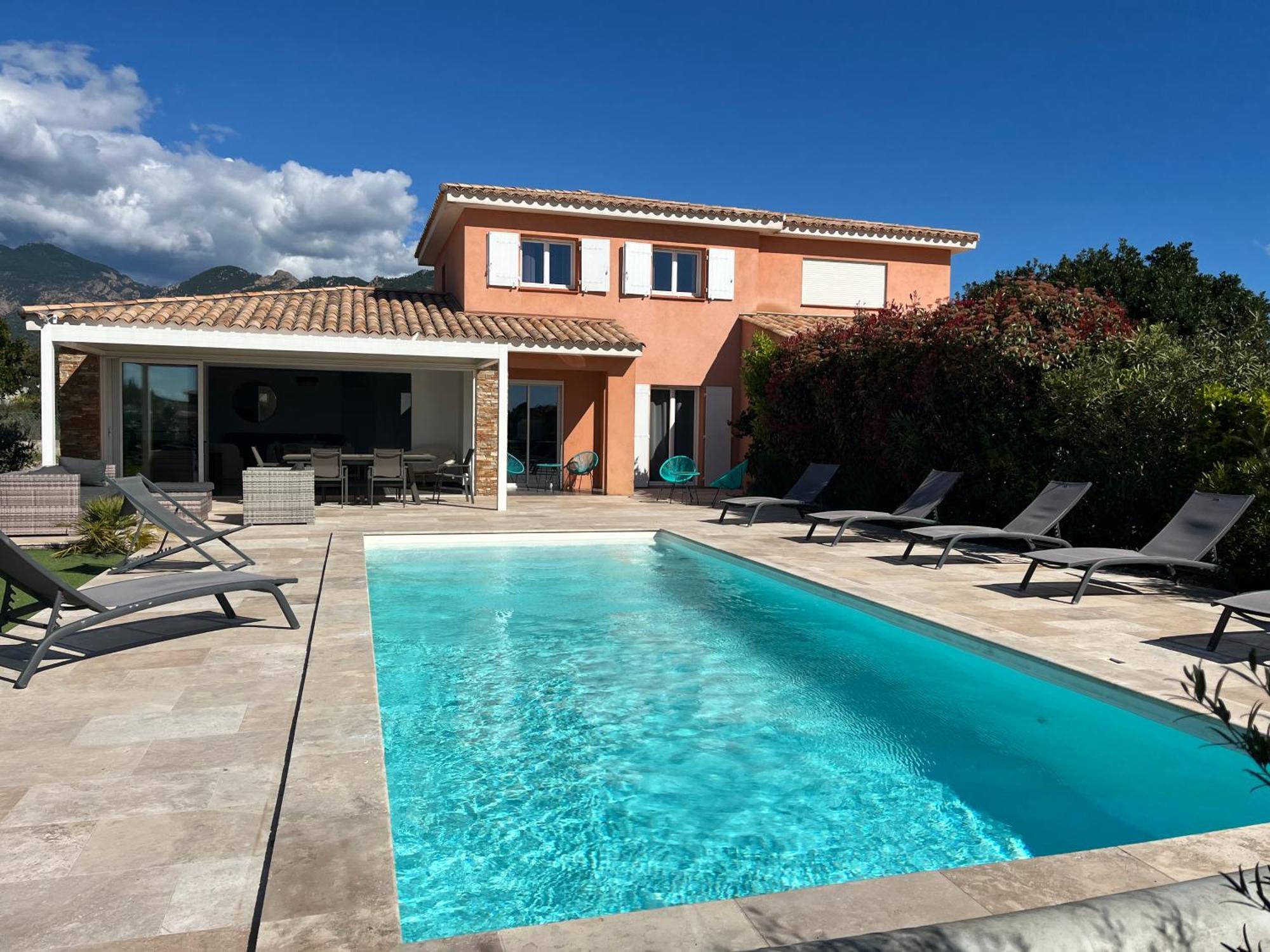 Villa Chez Geraldine Piscine Chauffee, Proche Plage Et Riviere Lecci Luaran gambar