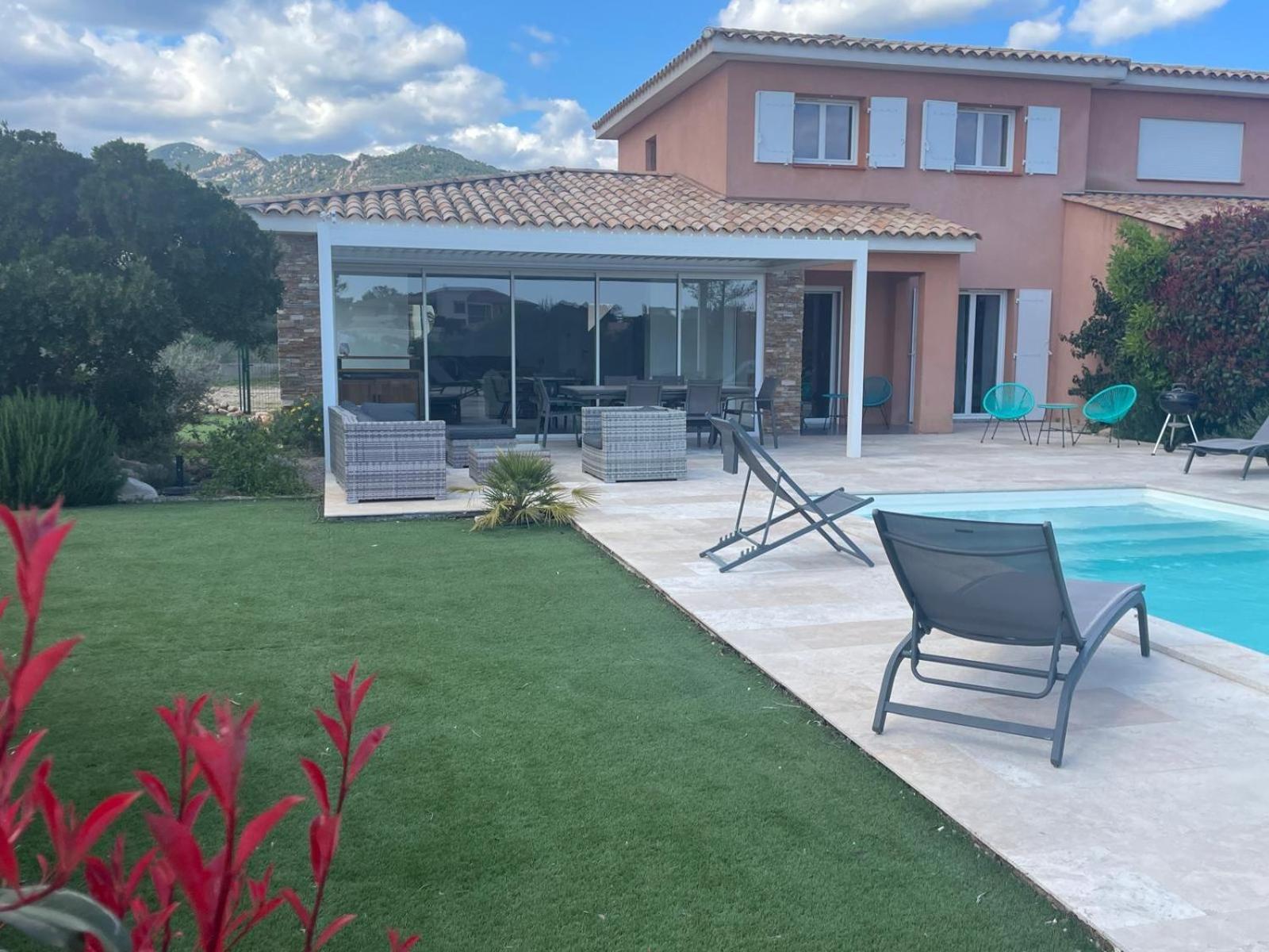 Villa Chez Geraldine Piscine Chauffee, Proche Plage Et Riviere Lecci Luaran gambar